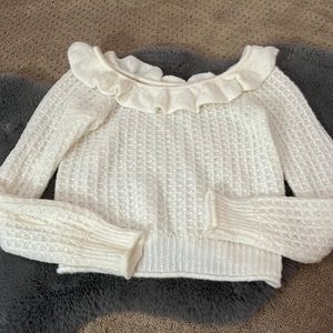 Anthropologie Ruffle Sweater